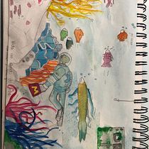 Meu projeto do curso: A arte de desenhar: transforme seus rabiscos em arte Ein Projekt aus dem Bereich Traditionelle Illustration, Bleistiftzeichnung, Zeichnung und Sketchbook von salhomao - 17.10.2022