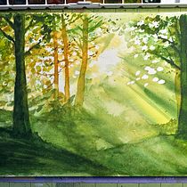 My project for course: Dreamy Watercolor Landscapes: Paint with Light. Projekt z dziedziny  Malarstwo i Malowanie akwarelą użytkownika Kelly Ballantyne - 02.11.2022