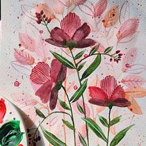 Mi proyecto del curso: Acuarela floral: conecta con la naturaleza. Ilustração tradicional, Pintura, Pintura em aquarela e Ilustração botânica projeto de Gloria Ponce - 03.11.2022