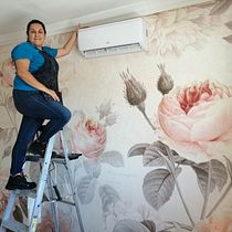 Aplicación de papel tapiz . Arts, Crafts, Interior Architecture, Interior Design, Decoration, Interior Decoration, DIY, and Retail Design project by Xitlalic Ramos Felix - 11.03.2022