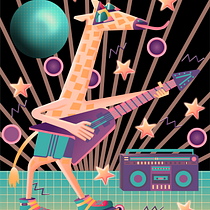 My project for course: Geometric Illustration with Volume. Een project van Traditionele illustratie, Ontwerp van personages y Digitale illustratie van drinkwatersunette - 02.11.2022