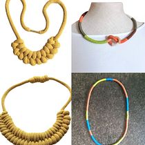 Mijn project van de cursus: Sieraden van touw voor beginners: creëer je eigen kettingen. Un progetto di Artigianato, Design di gioielli, Macramè e Textile Design di Carla Snippe - 04.11.2022