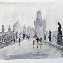 Mi proyecto del curso: Paisajes urbanos en acuarela. Un progetto di Belle arti, Pittura ad acquerello e Illustrazione architettonica di Luis Serrano - 04.11.2022