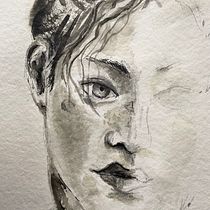 Mein Abschlussprojekt für den Kurs: Künstlerische Tuschemalerei mit chinesischer Tinte. Traditional illustration, Fine Arts, Painting, Pencil Drawing, Portrait Drawing, Artistic Drawing & Ink Illustration project by rita.simon-reinecke - 11.04.2022
