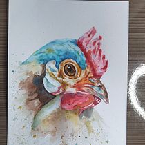 Meu projeto do curso: Retratos expressivos de animais em aquarela. Ilustração tradicional, Pintura em aquarela, Desenho realista e Ilustração naturalista projeto de maria jackeline R. dos Santos - 04.11.2022