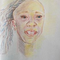 Mein Abschlussprojekt für den Kurs: Lebendiges Porträtzeichnen mit Buntstiften. Drawing, Portrait Drawing, Sketchbook, and Colored Pencil Drawing project by Palinkas Cecilia - 11.05.2022