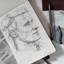 Mi proyecto del curso: Sketchbook de retrato: explora el rostro humano. Un proyecto de Bocetado, Dibujo, Dibujo de Retrato, Dibujo artístico y Sketchbook de Karla H. Poblete - 06.11.2022