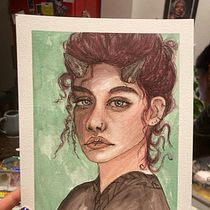 My project for course: Watercolor Portrait from a Photo. Traditional illustration, Watercolor Painting, and Portrait Drawing project by Chris - 11.05.2022