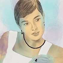 Mi proyecto del curso: Retrato ilustrado con Procreate. Ilustração tradicional, Ilustração vetorial, Ilustração digital, e Desenho de retrato projeto de Maria de la O LC - 04.11.2022