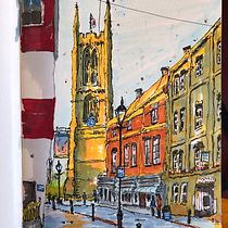 City where I grew up. Sketching, Architectural Illustration, Drawing, Sketchbook & Ink Illustration project by Andrew Kirkland - 10.30.2022