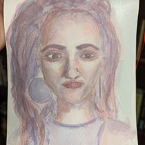 My project for course: Artistic Portrait with Watercolors. Fine Arts, Painting, Watercolor Painting, and Portrait Drawing project by floweii - 11.01.2022