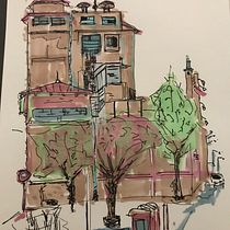 Mi proyecto del curso: Dibujo arquitectónico expresivo con marcadores de colores. Sketchbook project by jbcamin - 11.06.2022