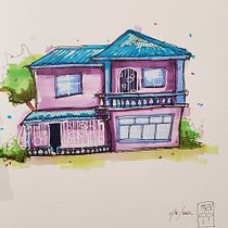 My project for course: Expressive Architectural Sketching with Colored Markers. Een project van  Schetsen,  Tekening,  Architecturale illustratie, Sketchbook y  Illustratie met inkt van Marco Castro - 06.11.2022