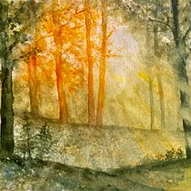 Mon projet du cours : Paysages oniriques à l'aquarelle : capturez la lumière. Un projet de Peinture , et Aquarelle de Markanda Imhof - 08.11.2022
