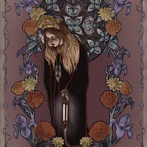 My project for course: Illustrated Portraits in Art Nouveau Style. Ilustração tradicional, Artes plásticas, Ilustração digital, Desenho de retrato, Desenho artístico, Desenho digital, e Pintura digital projeto de Virginia Murphy - 07.11.2022