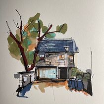 Edinburgh, South West Cumberland street lane. Een project van  Schetsen,  Tekening,  Architecturale illustratie, Sketchbook y  Illustratie met inkt van Ada Yereskovska - 08.11.2022