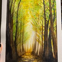 My project for course: Dreamy Watercolor Landscapes: Paint with Light. Un projet de Peinture , et Aquarelle de Catalina Ionescu - 08.11.2022