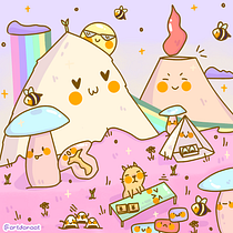 Meu projeto do curso: Design de mundos kawaii: crie ilustrações alegres. Character Design, Digital Illustration, and Manga project by Nathália Souza - 11.08.2022
