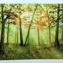 My project for course: Dreamy Watercolor Landscapes: Paint with Light. Un projet de Peinture , et Aquarelle de Marlies Manning - 05.11.2022