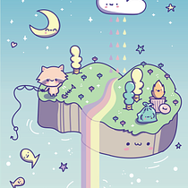 My project for course: Designing Kawaii Worlds: Spread Joy Through Illustration - Waving hello from Trash Island!. Character Design, Digital Illustration, and Manga project by alice_745394 - 11.09.2022