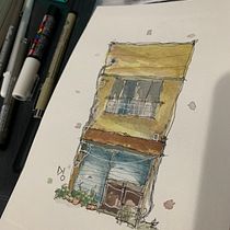 My project for course: Expressive Architectural Sketching with Colored Markers. Een project van  Schetsen,  Tekening,  Architecturale illustratie, Sketchbook y  Illustratie met inkt van Claudio Demara - 08.11.2022