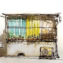 My project for course: Expressive Architectural Sketching with Colored Markers. Een project van  Schetsen,  Tekening,  Architecturale illustratie, Sketchbook y  Illustratie met inkt van Gül Günizi - 09.11.2022