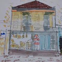My project for course: Expressive Architectural Sketching with Colored Markers. Een project van  Schetsen,  Tekening,  Architecturale illustratie y Sketchbook van abdulmalikkhadafi_1 - 09.11.2022