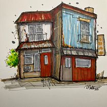 My project for course: Expressive Architectural Sketching with Colored Markers. Een project van  Schetsen,  Tekening,  Architecturale illustratie, Sketchbook y  Illustratie met inkt van David Coutts - 06.11.2022