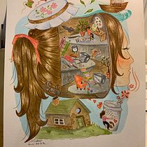 My project for course: Surreal Illustration with Watercolor and Ink. Traditional illustration, Fine Arts, Painting, Drawing, and Watercolor Painting project by sakora1red - 11.10.2022