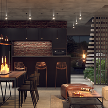 Mon projet du cours : Rendu d'intérieur avec SketchUp et V-Ray Next. Un projet de Architecture, Architecture d'intérieur, Architecture numérique, ArchVIZ , et Design  de Noémie Caron - 12.11.2022