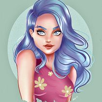 Meu projeto do curso: Retrato de personagens femininas com Procreate. Projekt z dziedziny Trad, c, jna ilustracja, Ilustracja c, frowa, R, sunek c i frow użytkownika Mateus Farias - 10.11.2021