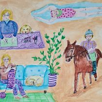 Mijn project van de cursus: Karaktercreatie vanuit observatietekeningen. Un proyecto de Ilustración tradicional, Diseño de personajes, Dibujo y Sketchbook de Dinah Banninga - 11.11.2022
