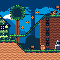 Este es mi mundo, mi proyecto para el curso: "Creación de escenarios pixel art para videojuegos". Un progetto di Animazione 2D, Animazione 3D, Videogiochi, Pixel art, Progettazione di videogiochi e Sviluppo di videogiochi di Marcos y Ayla - 12.11.2022