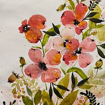 My project for course: Artistic Floral Watercolor: Connect with Nature. Ilustração tradicional, Pintura, Pintura em aquarela e Ilustração botânica projeto de edie_2 - 11.11.2022