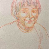 My project for course: Vibrant Portrait Drawing with Colored Pencils. Portrait Drawing, Sketchbook, and Colored Pencil Drawing project by doritzinman - 11.12.2022