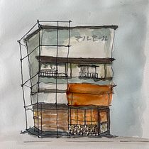My project for course: Expressive Architectural Sketching with Colored Markers. Sketching, Drawing, Architectural Illustration, Sketchbook & Ink Illustration project by Brook Rieman - 11.08.2022