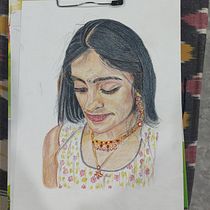 My project for course: Realistic Portrait with Coloured Pencils. Traditional illustration, Fine Arts, Pencil Drawing, Drawing, Portrait Drawing, Realistic Drawing, Artistic Drawing, and Colored Pencil Drawing project by bhanuprasadkotamraju - 11.04.2022