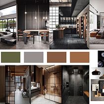 My project for course: Materials for Interior Design. Interior Architecture, Interior Design, Decoration, Interior Decoration, Retail Design, and Spatial Design project by Patrycja Frączak - 11.13.2022