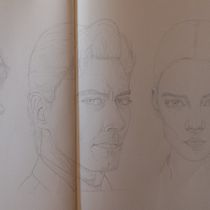 Mi proyecto del curso: Sketchbook de retrato: explora el rostro humano. Un proyecto de Bocetado, Dibujo, Dibujo de Retrato, Dibujo artístico y Sketchbook de cora_frigula - 13.11.2022