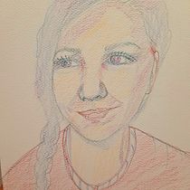 My project for course: Vibrant Portrait Drawing with Colored Pencils. Drawing, Portrait Drawing, Sketchbook, and Colored Pencil Drawing project by Gökşen Parlatan - 11.13.2022
