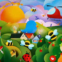 My project for Enchant with Color and Texture course. Traditional illustration, and Digital Illustration project by Mariana Kravchyshyn - 11.14.2022