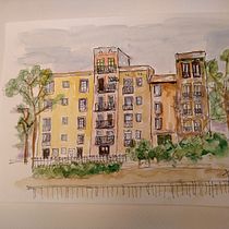Mi proyecto del curso: Dibujo arquitectónico expresivo con marcadores de colores. Sketching, Drawing, Architectural Illustration, Sketchbook & Ink Illustration project by Jose Manuel Yabar Madinaveitia - 11.14.2022