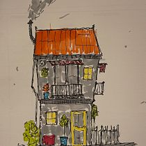 My project for course: Expressive Architectural Sketching with Colored Markers. Een project van  Schetsen,  Tekening,  Architecturale illustratie, Sketchbook y  Illustratie met inkt van mark_birkin1960 - 08.11.2022