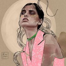 My project for course: Illustrated Portraits with Procreate. Ilustração tradicional, Ilustração vetorial, Ilustração digital, e Desenho de retrato projeto de Alexa Stark - 15.11.2022