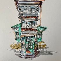 My project for course: Expressive Architectural Sketching with Colored Markers. Sketching, Drawing, Architectural Illustration, Sketchbook & Ink Illustration project by sugarcane97002 - 11.14.2022