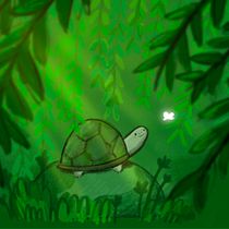 Turtle under a Willow Tree - My project for course: Atmospheric Scenes in Procreate: Paint with Color and Light. Un progetto di Illustrazione tradizionale e Illustrazione digitale di tirzaa2 - 16.11.2022