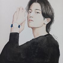 Mi proyecto del curso: Retrato en acuarela a partir de una fotografía. Traditional illustration, Watercolor Painting, and Portrait Drawing project by Valentina Letelier - 11.16.2022