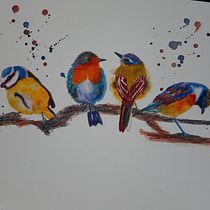 Mi proyecto del curso: Acuarela artística para ilustración de aves. Traditional illustration, Watercolor Painting, Realistic Drawing, and Naturalistic Illustration project by Martha Ortiz - 11.16.2022