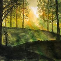 My project for course: Dreamy Watercolor Landscapes: Paint with Light. Pintura, e Pintura em aquarela projeto de Jeff - 17.11.2022