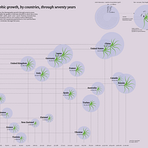 Demographic growth, by countries, through seventy years Ein Projekt aus dem Bereich Informationsdesign, Interaktives Design und Infografik von mattia.baffari - 13.11.2022